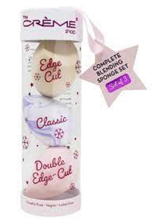 The Creme Shop Other - The crème shop Pink beauty Cream Double Edge Cut Blending Sponge Set blender